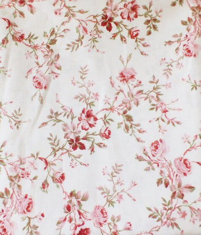 Pink Floral Handmade Fitted Sheet