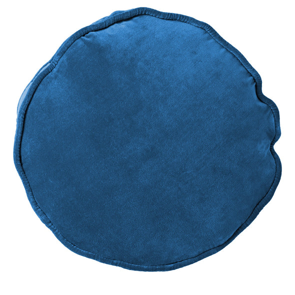 Mediterranean Blue Velvet Pea Cushion