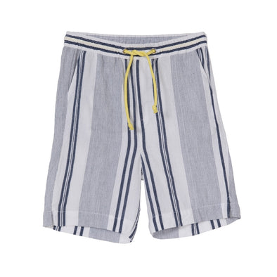 Luca Casual Shorts Blue + White Stripe