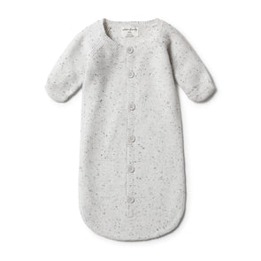 Speckle Knitted Cocoon Sleeper -Grey