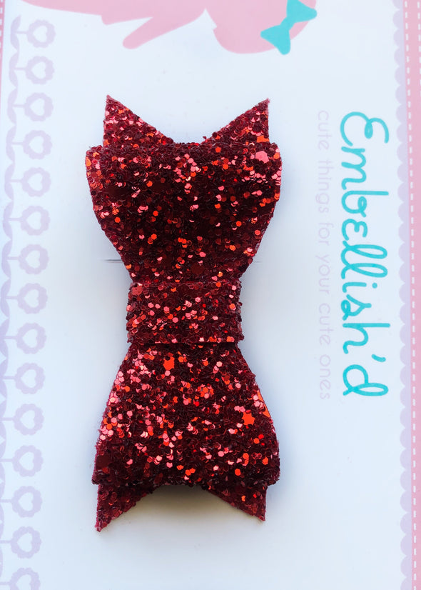 Jeorgia Bow Clip - Ruby LIMITED EDITION!