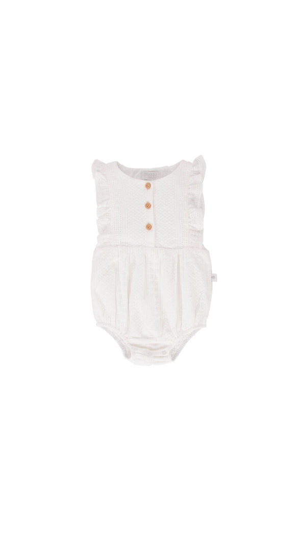 August Playsuit White Broidere