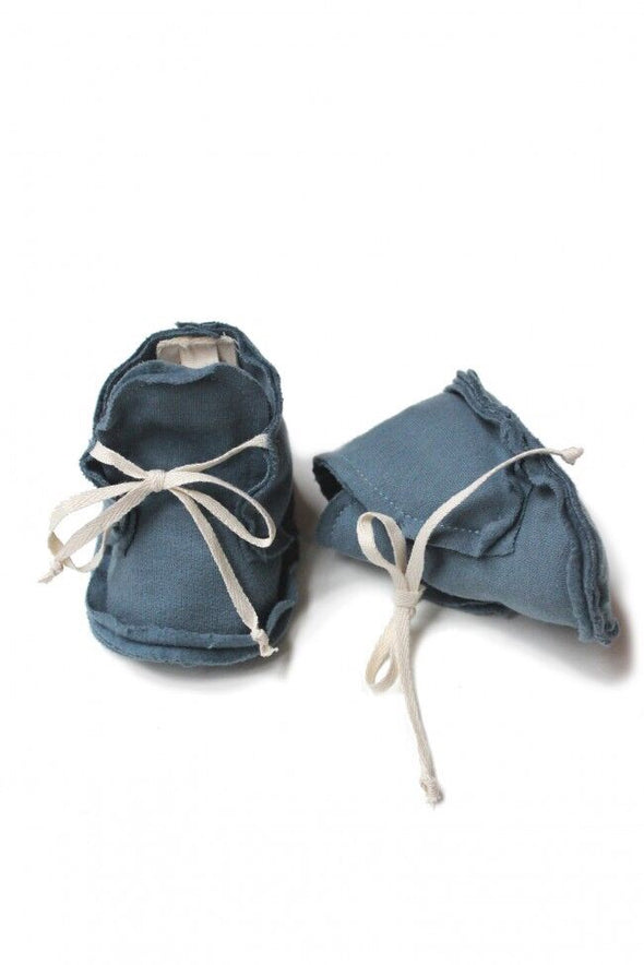 Raw Edged Booties- Denim