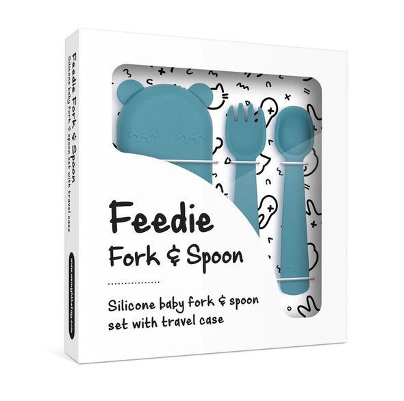 Feedie Spoon & Fork Dusk Blue