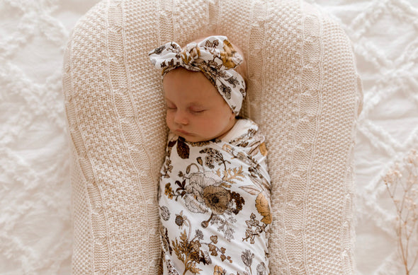 Goldie Blooms Bamboo Jersey Swaddle