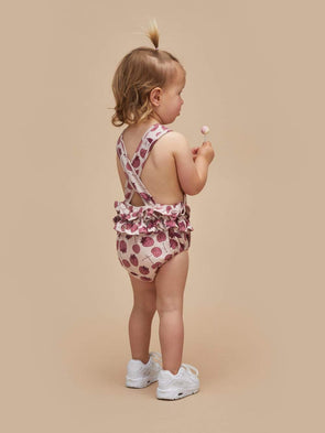 BERRY FRILL PLAYSUIT