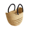 Market Basket Bag- Black Handles