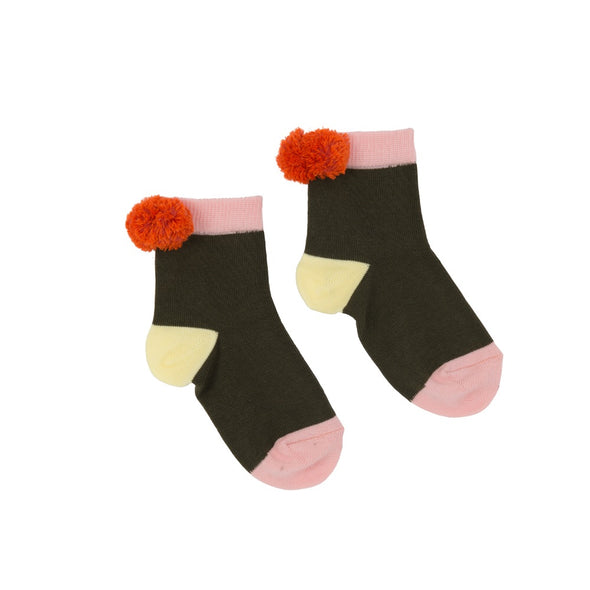 Philo Pom Pom Socks - Khaki
