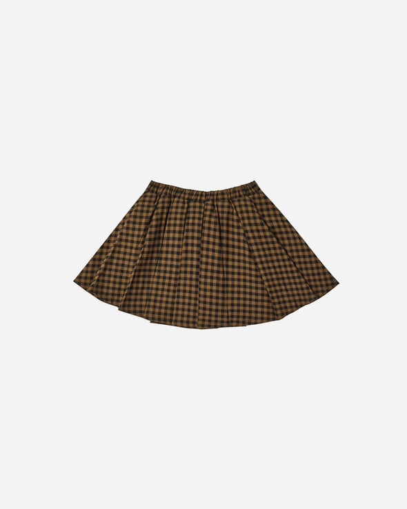 Pleated Mini Skirt CHARTREUSE PLAID